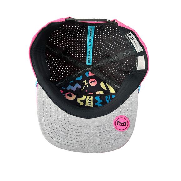 Melin Smiles for Miles Coronado Neon Pink Flat Brim Rope Snapback Hat Cap - Picture 7 of 8